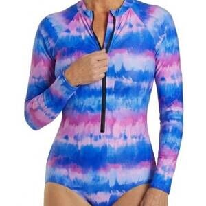 NEW SPORTI scoop back unitard swimsuit in malibus sunrise